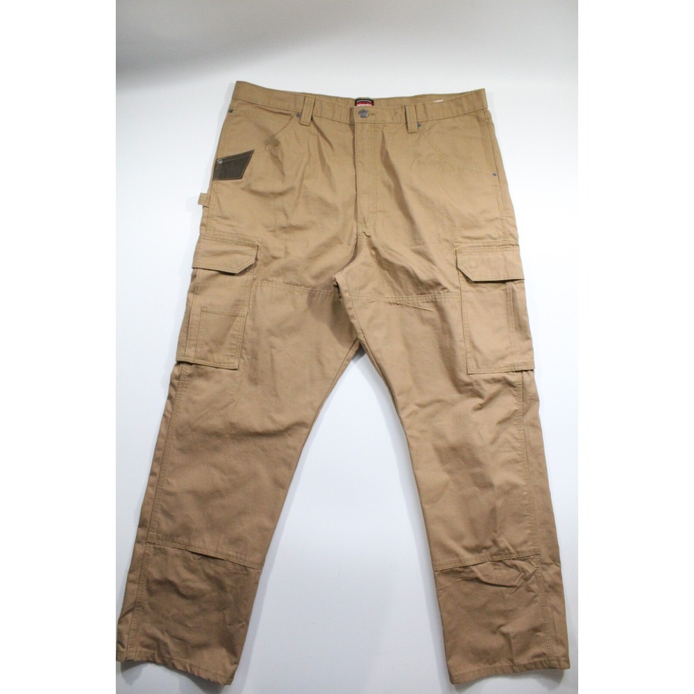 Wrangler‎ Workwear Pants Mens 40x32 Khaki Ripstop Ranger Cargo Double Knee